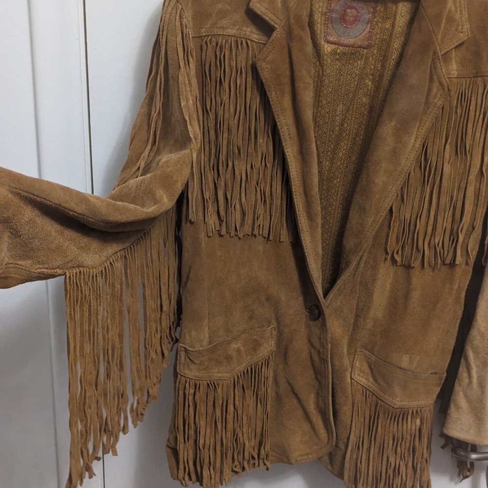 Vintage, Rare 1OAK 1970's Suede Fringed Western Jacket - Large